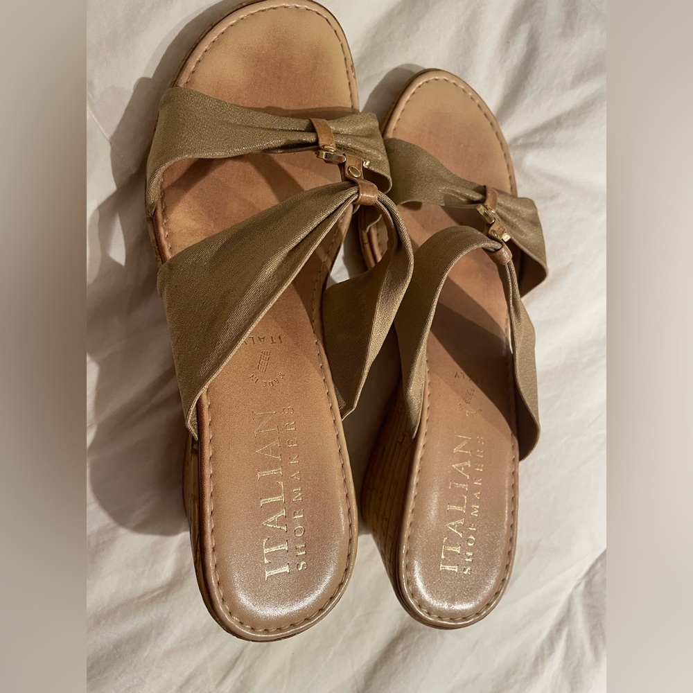 Italian Shoemakers Tan Espradille Sandals